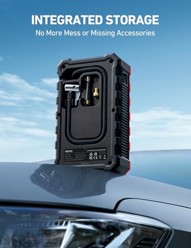 S8 Air 3000A Jump Starter with Air Compressor (3000A-Red)