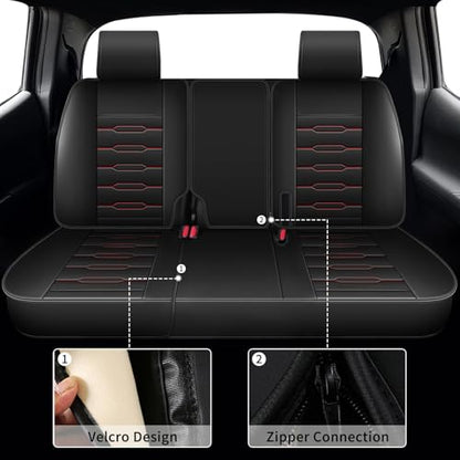 Custom Fit for Honda Ridgeline Seat Covers 2006 (016# Redline / Compatible With Front Seats Armrest)