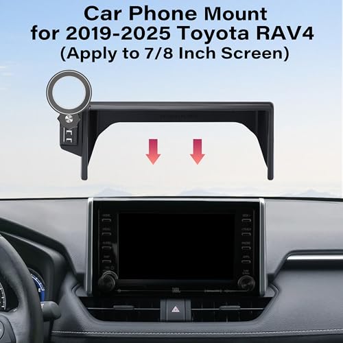 Car Phone Holder for 2019 (fit for 2019-2025 Toyota RAV4 (7/8 Inch Screen))