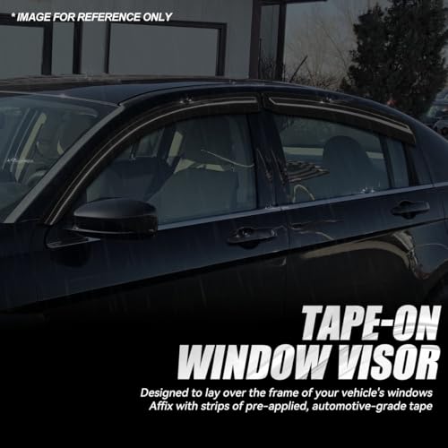 4PCS Tape On Window Visors for 2007 (11-14 Chrysler Sebring)