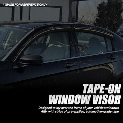 4PCS Tape On Window Visors for 2007 (11-14 Chrysler Sebring)