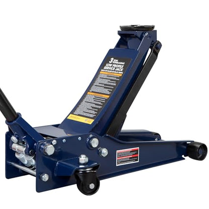 ATZ830026XU 1 Torin Ultra Low Profile Floor Jack Heavy Duty Hydraulic Steel Service (Blue / 3 Ton / 2023 Old Model)