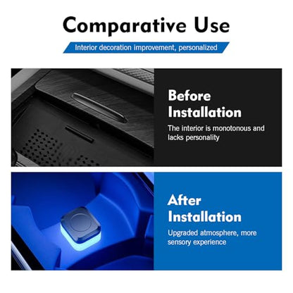 4 PCS Car Interior USB LED Lights