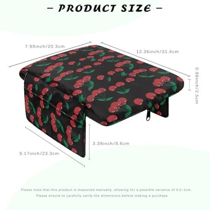 Cherry Black Car Center Console Cover Universal Armrest Box Protector Scratch Resistant Wear (Cherry Black)