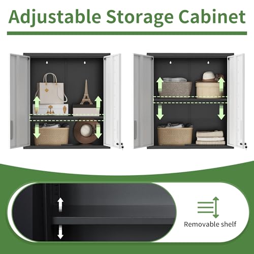 Garage Tool Cabinet (Black & Grey / H30.31" 2Set)