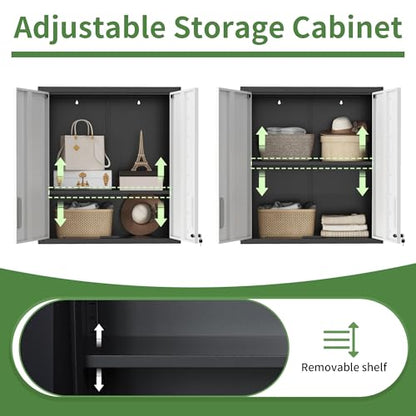 Garage Tool Cabinet (Black & Grey / H30.31" 2Set)