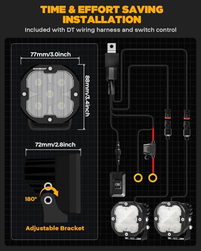XP Ultra Series 3" Wide Flood Beam Offroad Lights LED Pods 2 (XP-Ultra Series 3" Flood Beam)