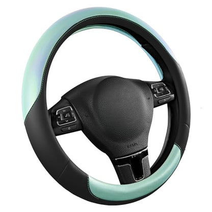 Steering Wheel Cover (Black&Light Blue)