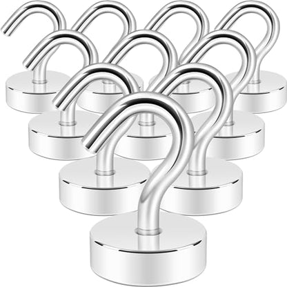 Magnetic Hooks Steel Tube Design for Cruise (Silver / 32lb Magnetic Hooks)