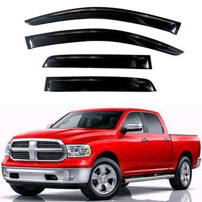 Rain Guards Window Visors for 2009 (2009-2018 RAM 1500 Crew Cab)