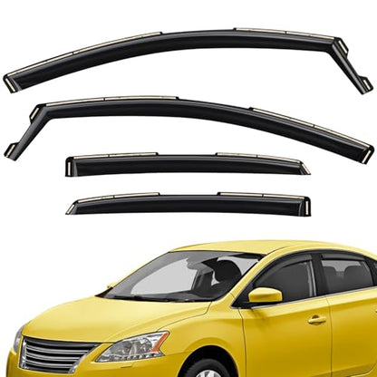 Extra Durable Window Deflectors in (For Nissan Sentra 13-19 Sedan)