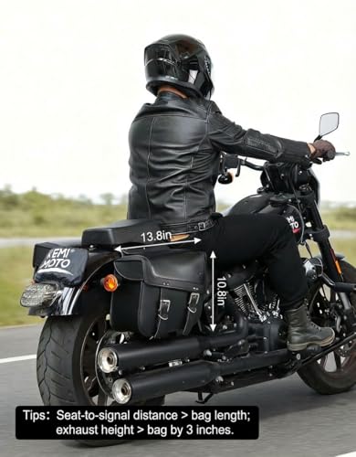 Motorcycle Saddlebags 30L Large Capacity Universal Saddle Bags (Black with Inner Pocket / 30 L)