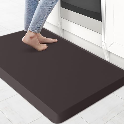 0.8" Thick Kitchen Mat Cushioned Anti Fatigue Rug Comfort Floor Mats (Chocolate / 32"L x 20"W x 0.8"Th)