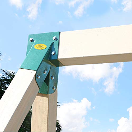A Frame 2 Brackets Swing Set Bracket with Mounting Hardware (End Brackets(2Pcs-Green))