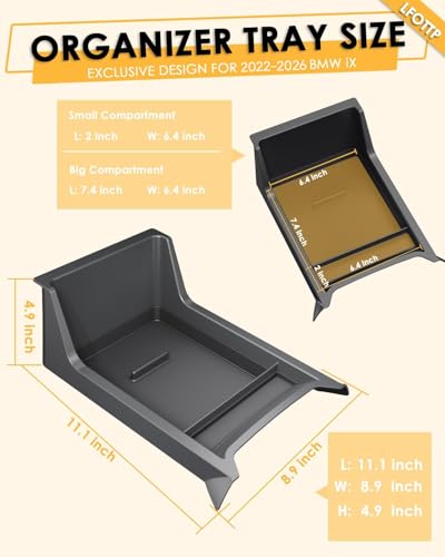 For BMW iX Lower Console Tray (Lower Center Console)