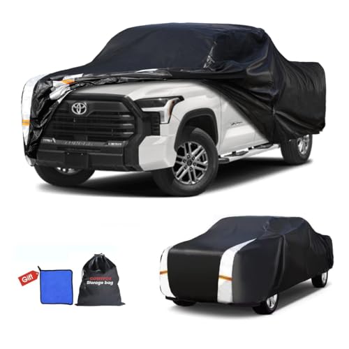 Toyota Tundra Truck Cover Custom Fit 2021 (B.Fit Tundra(2021-2026) Double/CrewMax Cab SB / Black Truck Cover)