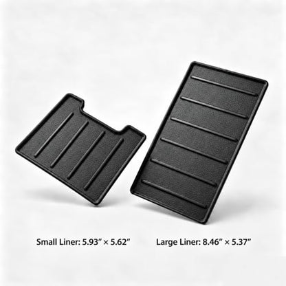 Center Console Tray Liner for Toyota Tundra Accessories 2022 (Dark black)