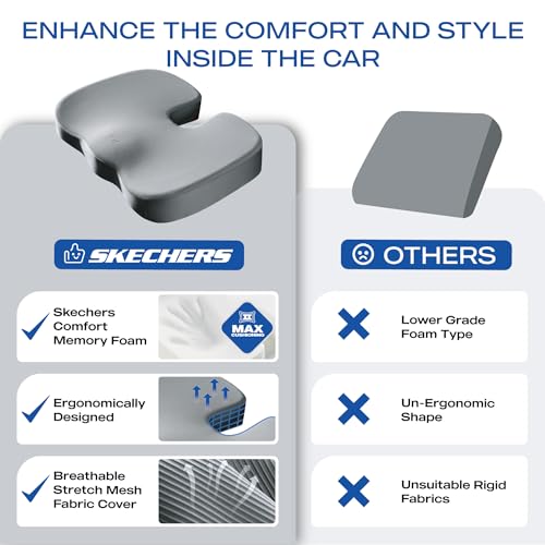 Memory Foam Seat Cushion (Grey)