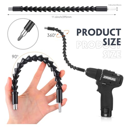 17pcs Flexible Drill Bit Extension (17p*black)