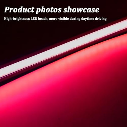12PCS Car LED Interior Light Bar (Red Pinkish)