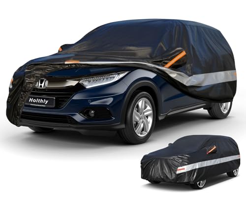 10 Layers SUV Car Cover Custom Fit for Honda HR (Black Gray / Custom Fit for Honda HR-V)