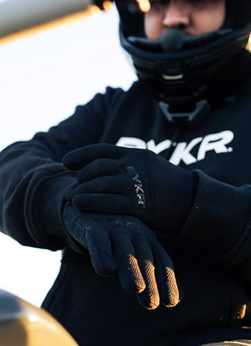 All Weather Motorcycle Gloves for Men & Women (Black / Medium)