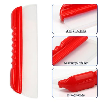 2 Pack 12inch car Squeegee (Red--2p)