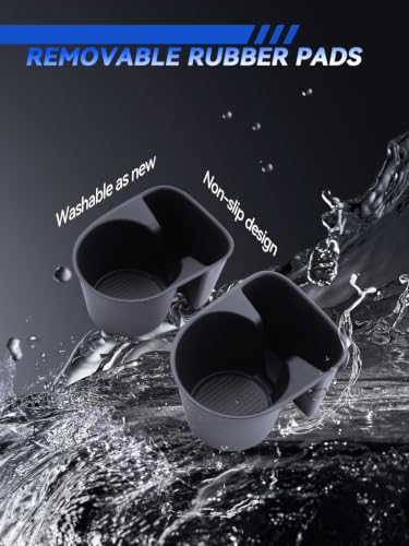 for Palisade Center Console Cup Holder 2026 Hyundai Palisade & 2026 Palisade Hybrid All Trims Accessories 2nd Row Cup Holder Coaster Liner (for Palisade 2026-Black)