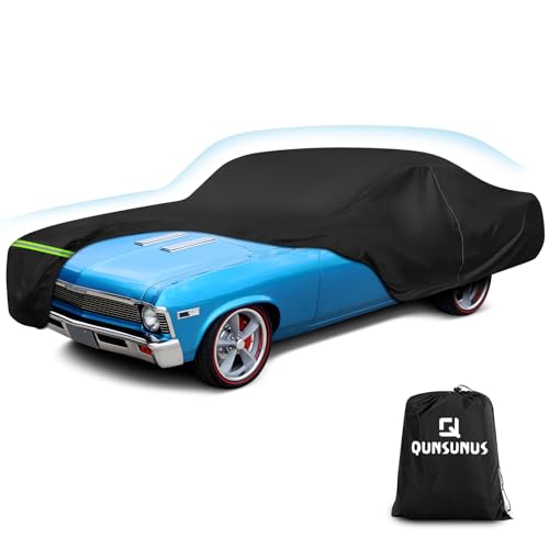 QUNSUNUS Car Cover for Chevy Nova 2 (for Nova 2-Door 1968-1979)