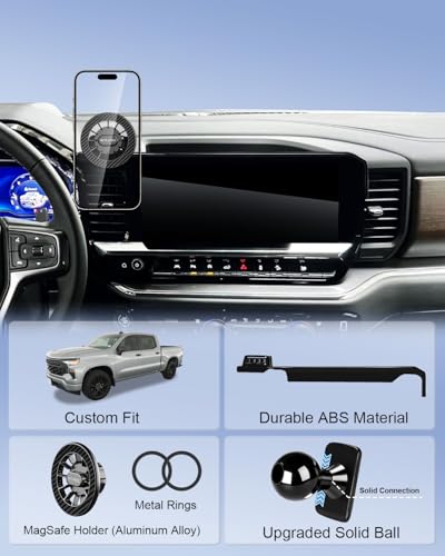 Magnetic Phone Mount for 2022 (Magnetic / Silverado 2022-2025 (13.4 inch screen))