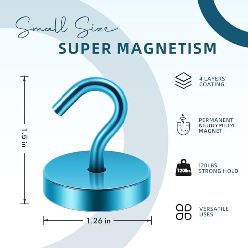 Magnetic Hooks Steel Tube Design for Cruise (Royalblue / 130lb Magnetic Hooks)
