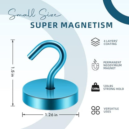 Magnetic Hooks Steel Tube Design for Cruise (Royalblue / 130lb Magnetic Hooks)