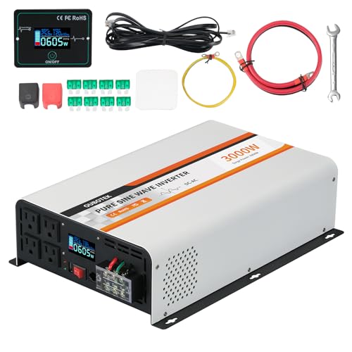 3000W Pure Sine Wave Inverter 24V DC to 120V AC (3000W-Wired / 24V)