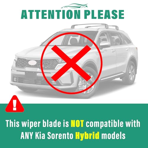 Windshield Wiper Blades Replacement for Kia Sorento 2021 (26" 16"+12")