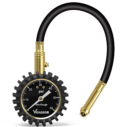 Tire Pressure Gauge (0-60 PSI / Black Tire Gauge w/ Tube)