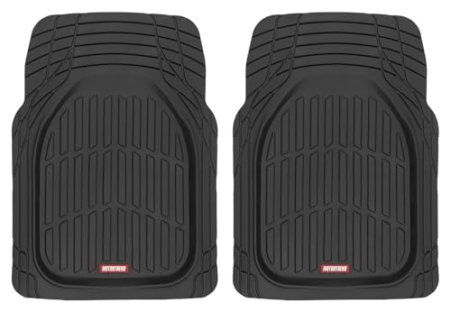 2 Piece Front Car Floor Mats (2pc Front (Full Size) / Black)