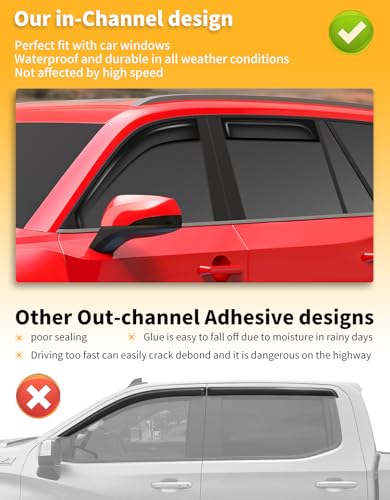 Window Visors Rain Guards for Toyota Grand Highlander 2024 (Fit for 2024-2026 Toyota Grand Highlander)