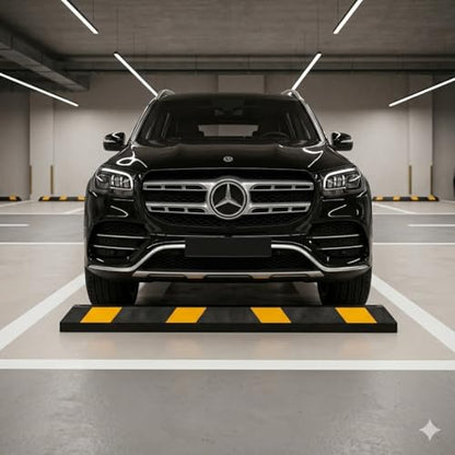 Parking Stopper for Garage Heavy Duty Rubber Parking Curb Stops 72” Garage Parking Stops Premium Quality Garage Wheel Stop Professional Grade w (1-Pack)