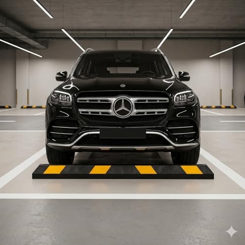 Parking Stopper for Garage Heavy Duty Rubber Parking Curb Stops 72” Garage Parking Stops 10 (10-Pack)
