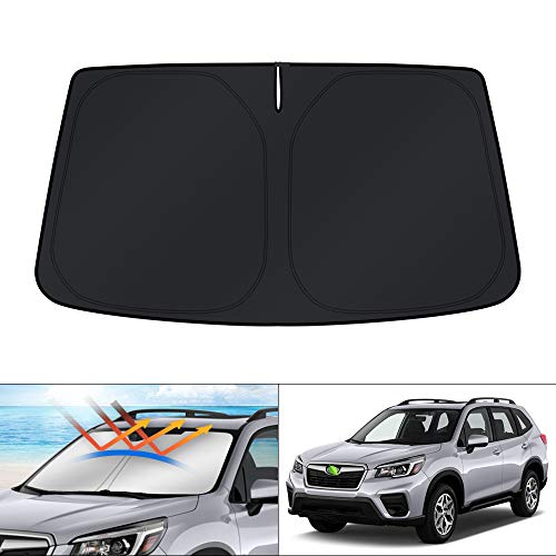 Windshield Sun Shade for 2014 2015 2016 2017 2018 Subaru Forester Accessories Sunshade Foldable Sun Protector Blocks UV Rays (For | Subaru Forester 2014-2018)
