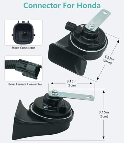 126dB Horn Kit Compatible with Honda and Acura (Honda - Old Style Connector)