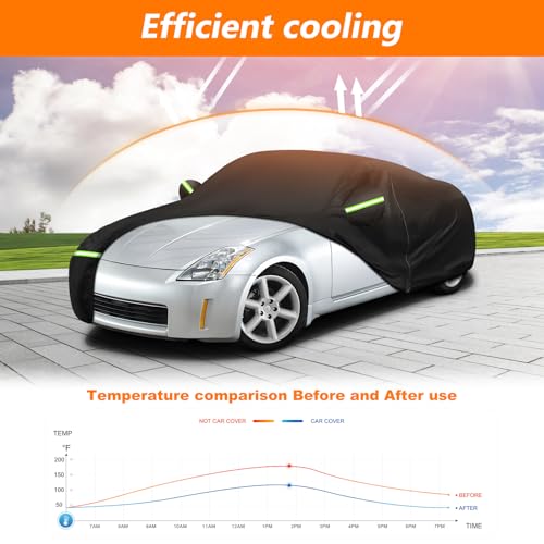 Car Cover Waterproof for 2003 (Black / for Nissan 350Z 2003-2009)