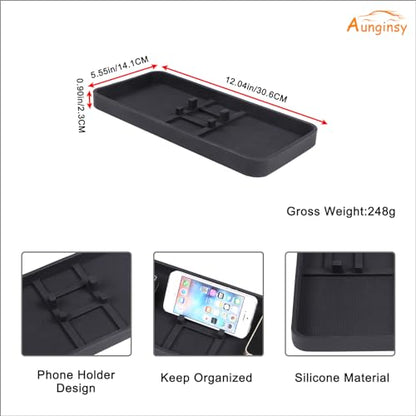 Center Console Dash Organizer Compatible with Tesla Model 3 2023 2024 Dashboard Table Tray Storage Box Dash Phone Holder Container Box Anti (Fit Tesla Model 3)