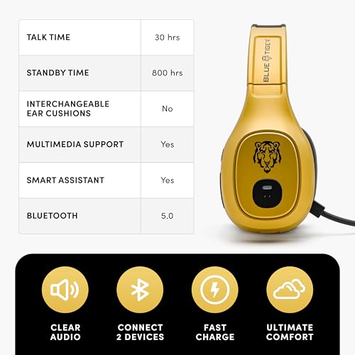 Storm Gold Wireless Trucker Bluetooth Headset with Mic (Gold / Storm Gold)