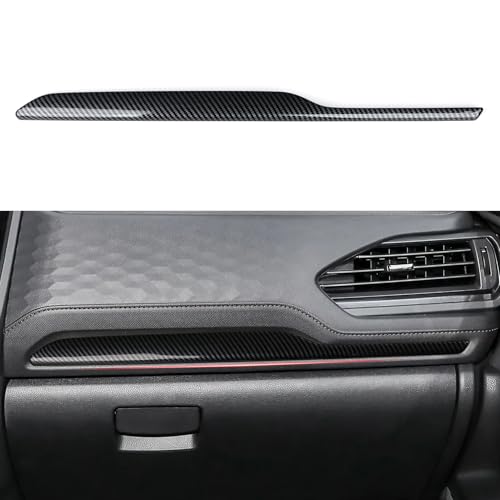 Car Sticker ABS Carbon Fiber Copilot Dashboard Strip Panel Decal Interior Trim Cover Only for Subaru Forester 2025 2026 Accessories (Copilot Dashboard Strip Decal)