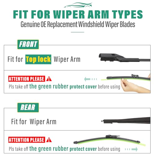 Windshield Wiper Blades Replacement for Porsche Macan 2015 (24"+20"+15")