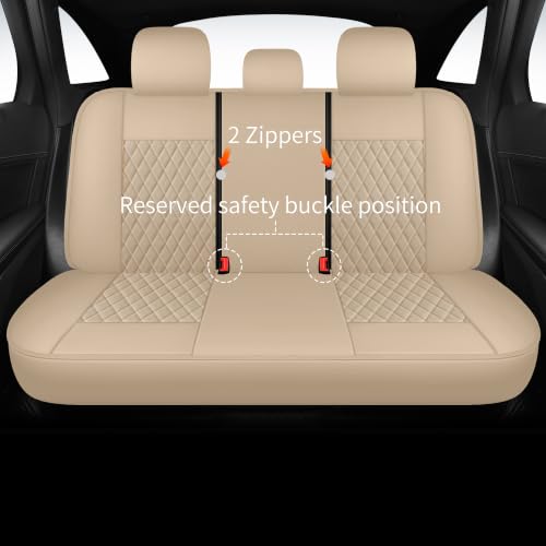 Solid Black Full Set Car Seat Covers (N1 Beige / Full Set)