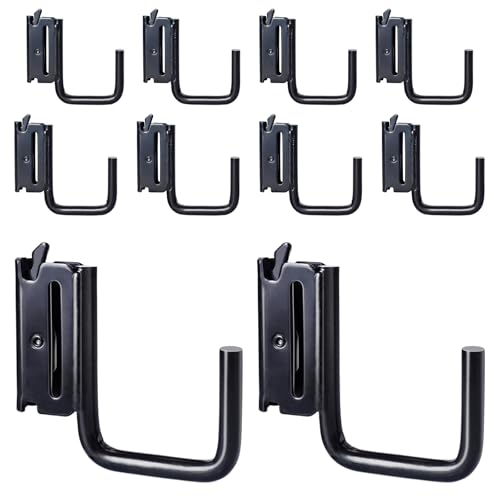 10-Pack 2-Inch J Hooks for E-Track and X-Track Rails (2" Deep - 10P)