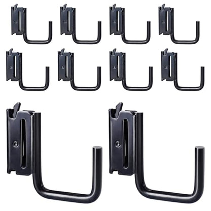 10-Pack 2-Inch J Hooks for E-Track and X-Track Rails (2" Deep - 10P)