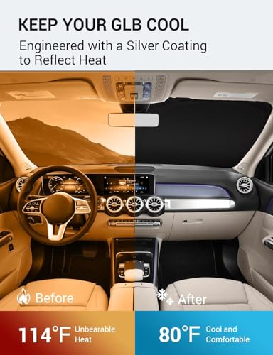 Custom Fit Car Windshield Sun Shade for 2020 (Mercedes Benz GLB 2020-2026)